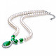 典雅高贵大气女士天然珍珠项链 珍珠直径6.5-7.5mm 链周长约45cm 合金