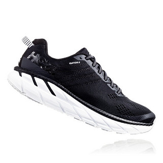 HOKA ONE ONE 克利夫顿系列 Clifton 6 男子跑鞋 1102872-BWHT 黑色/白色 43 宽楦版