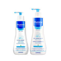 Mustela 妙思乐 婴儿洗护套装（保湿润肤露300ml+亲肤洗发沐浴露500ml）