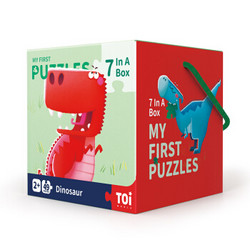 TOI 图益 TOI儿童拼图玩具幼儿早教双语音频故事大块纸质拼图 2-3-4-5-6周岁宝宝 低幼双面拼图-恐龙