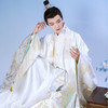 如夢霓裳 白泽如梦霓裳原创交领汉服道袍织金披风明制男装白中国风春款汉服（170、白色道袍.一件现货）