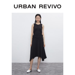 URBAN REVIVO 青春女装气质简约收腰连衣裙YV14S7EN2001