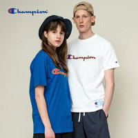 ChampionACTION STYLE 草字LOGO潮牌运动新款全棉T恤男 C3-Q301 白色 L