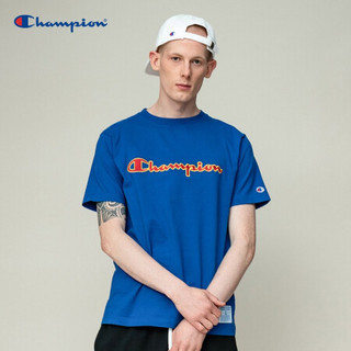 Champion 冠军ACTION STYLE 草字LOGO潮牌运动新款全棉T恤男 C3-Q301 白色 M