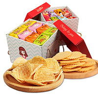 阿婆家的 薯片8包休闲零食大礼包膨化食品儿童零食独立包装礼袋