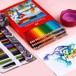 faber-castell 辉柏嘉 水溶性彩色铅笔 48色 48孔彩色笔帘 内含(色卡