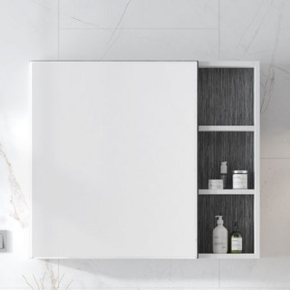 ANNWA 安华 N3D85G15-C 实木浴室柜组合 摩卡灰 85cm