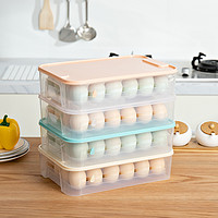 藤家里手 可叠加带盖冰箱鸡蛋收纳盒厨房冰箱家用保鲜收纳盒子塑料鸡蛋盒