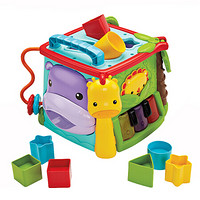费雪（Fisher Price）多功能玩具 探索学习六面盒（双语） CMY28 + 彩虹叠叠圈-彩虹套圈 N8248 套装