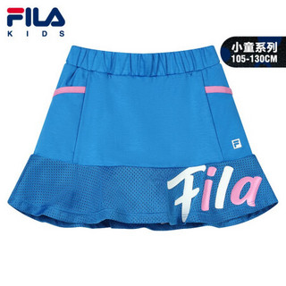 FILA KIDS 斐乐童装儿童短裙2021夏装新款女小童裙子休闲半裙 明艳蓝-BU 110cm