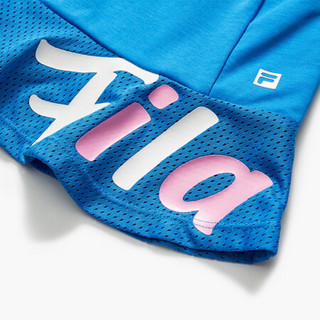 FILA KIDS 斐乐童装儿童短裙2021夏装新款女小童裙子休闲半裙 明艳蓝-BU 110cm