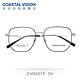 Coastal Vision 镜宴 镜宴 新款男女商务时尚多款可选镜框 光学近视眼镜 网上配镜 钛+金属-全框-4010SV-银色 镜框+A4 1.60依视路非球面镜片(现货)