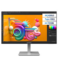 SKYWORTH 创维 28U1 28英寸 IPS FreeSync 显示器 (3840×2160、60Hz、90%DCI-P3、HDR10、Type-C 15W)