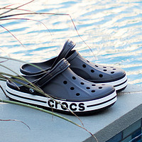 Crocs卡骆驰凉鞋 夏季男女款户外休闲沙滩轻便舒适洞洞鞋 39 黑色/白色