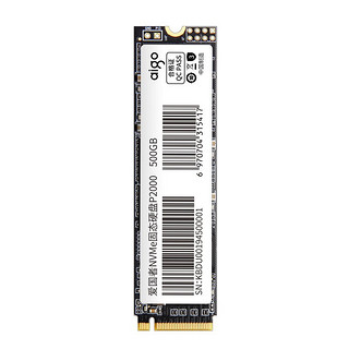 aigo 爱国者 P2000 NVMe M.2 固态硬盘 500GB（PCI-E3.0）