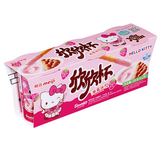 meiji 明治 欣欣杯 酱饼干条 草莓味 25g*3杯