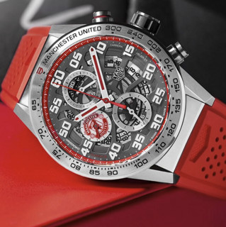 TAG Heuer 泰格豪雅 Carrera卡莱拉系列 43毫米自动上链腕表 CAR201M.FT6156 曼联特别版