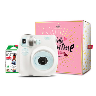 INSTAX mini 7C 拍立得（62*46mm）水蓝色套装 含10张胶片