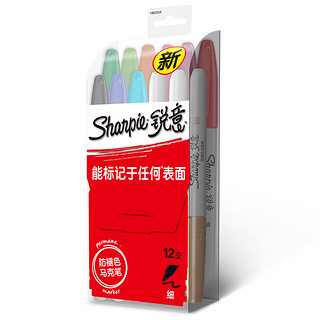 Sharpie 锐意 防褪色马克笔 12支装