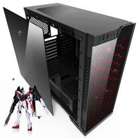 aigo 爱国者 炫影 京东专供版 ATX机箱 半侧透 黑色+X3 散热风扇3只