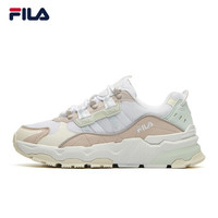 FILA 斐乐官方 TREK 满天星老爹鞋女 2021夏季新款休闲时尚运动鞋 斐乐白/雾绒粉-WH 36