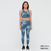 UNIQLO 优衣库 瞬间防晒女AIRism防紫外线印花瑜伽紧身裤433754内长60.5cm