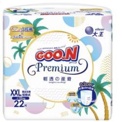 GOO.N 大王 轻透系列 婴儿拉拉裤 XXL 22片