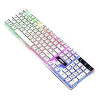 AOC KB121 104键 有线薄膜键盘 白色 混光