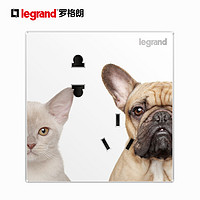 TCL-legrand TCL-罗格朗 罗格朗开关插座面板legrand仕典系列特色儿童卡通趣味插座开关插座 S5萌宠主题斜五孔