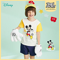 Disney 迪士尼 儿童纯棉短袖米奇印花套装