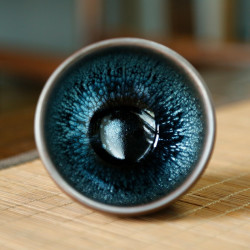 隐庐 钟霞亲制文海油滴建盏品茗茶杯单个茶盏