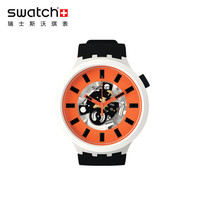 斯沃琪(Swatch)瑞士手表 2021新款潮流撞色 酷感运动街头风 男女石英腕表SB03M104