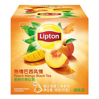Lipton 立顿 热情巴西风情蜜桃芒果红茶水果茶 独立三角包10包18g