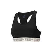 彪马 PUMA 女子 跑训系列 Mid Impact Elastic Padded Bra PM 胸衣 520303 51黑色 亚洲码 XS 150/76A