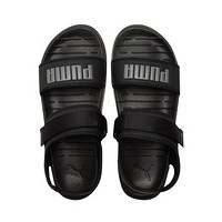 PUMA 彪马 男女同款 基础系列拖凉鞋 375104-01黑色-石灰色 35.5UK3