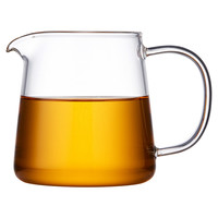 绿昌明 玻璃公道杯大号耐热家用分茶器过滤加厚茶海单个功夫茶具 园艺小号350ml
