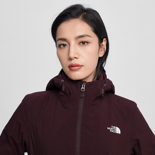 TheNorthFace北面三合一夹克女户外防水保暖上新|4NFB 0YK/酒红色 S