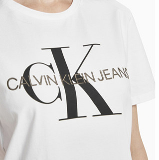 Calvin Klein 卡尔文·克莱 女士圆领短袖T恤 J215219 YAF 白色 M