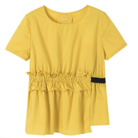 Purcotton 全棉时代 女士圆领短袖T恤 4100877301 香芒黄 L