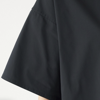 無印良品  無印良品 MUJI 女士短袖衬衫 BCF07A0S 黑色 XS-S