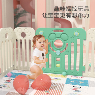 迪士尼儿童游戏围栏婴儿爬行垫防护栏室内家用宝宝安全学步栅栏