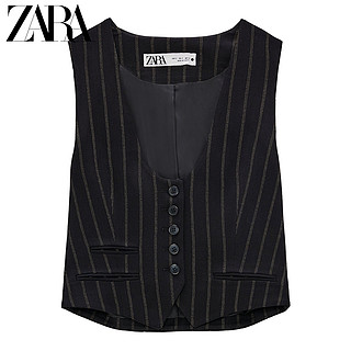 ZARA 新款 女装 亚洲限定 细条纹西装背心 06136050401