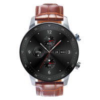 PLUS会员：ZTE 中兴 WATCH GT 智能运动手表 皮带版 铂钻银