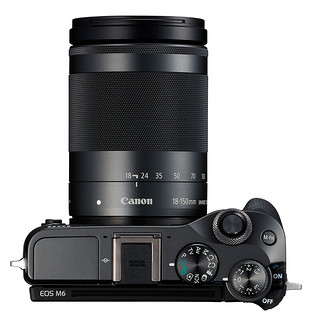 Canon 佳能 EOS M6 APS-C画幅 微单相机 黑色 EF-M 18-150mm F3.5 IS STM 长焦变焦镜头 单头套机