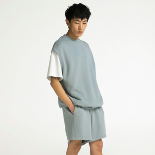 nice rice 男士休闲短裤 NDX12005 灰蓝色 XL
