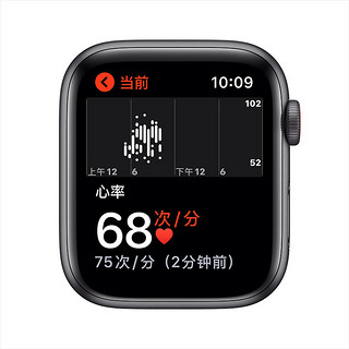 Apple 苹果 Watch SE 智能手表 44mm GPS+蜂窝版 深空灰色铝金属表壳 黑色运动型表带 (心率、GPS、扬声器)