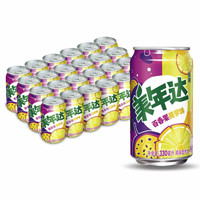 MIRINARA 美年达 百事可乐 美年达 Mirinda 百香果菠萝 碳酸饮料整箱 330ml*24听 百事出品