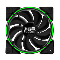 PCCOOLER 超频三 皓月 4针版 120mm 机箱散热风扇 绿光