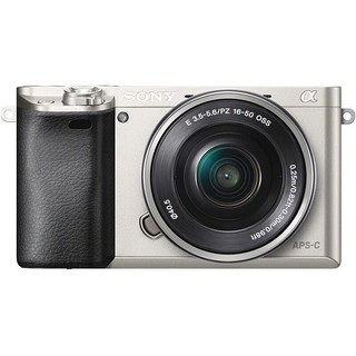 SONY 索尼 Alpha 6000L APS-C画幅 微单相机 银色 E PZ 16-50mm F3.5 OSS 变焦镜头+FE 50mm F1.8 定焦镜头 双头套机