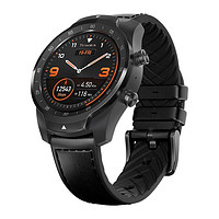 TicWatch Pro 4G智能手表 45mm 幻影黑表盘 幻影黑皮革表带（GPS、NFC）